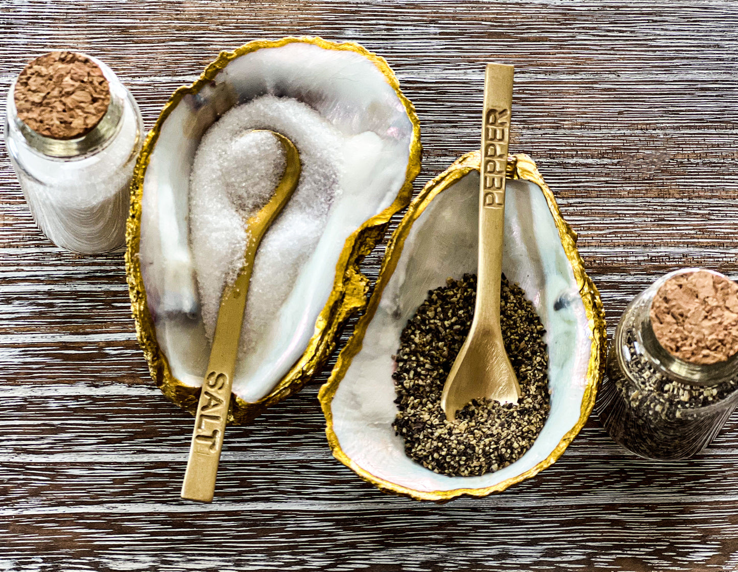 Oyster Salt & Pepper Cellar Set