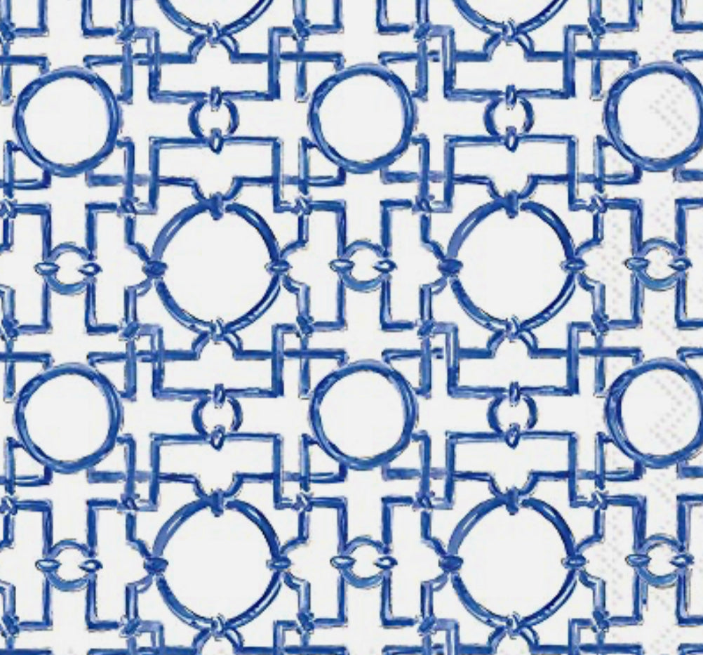 Blue & White Bamboo Print