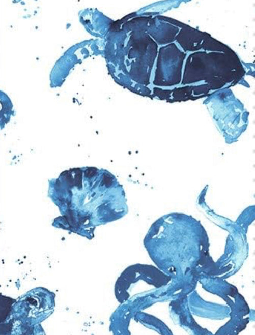 Blue Sea Life Print