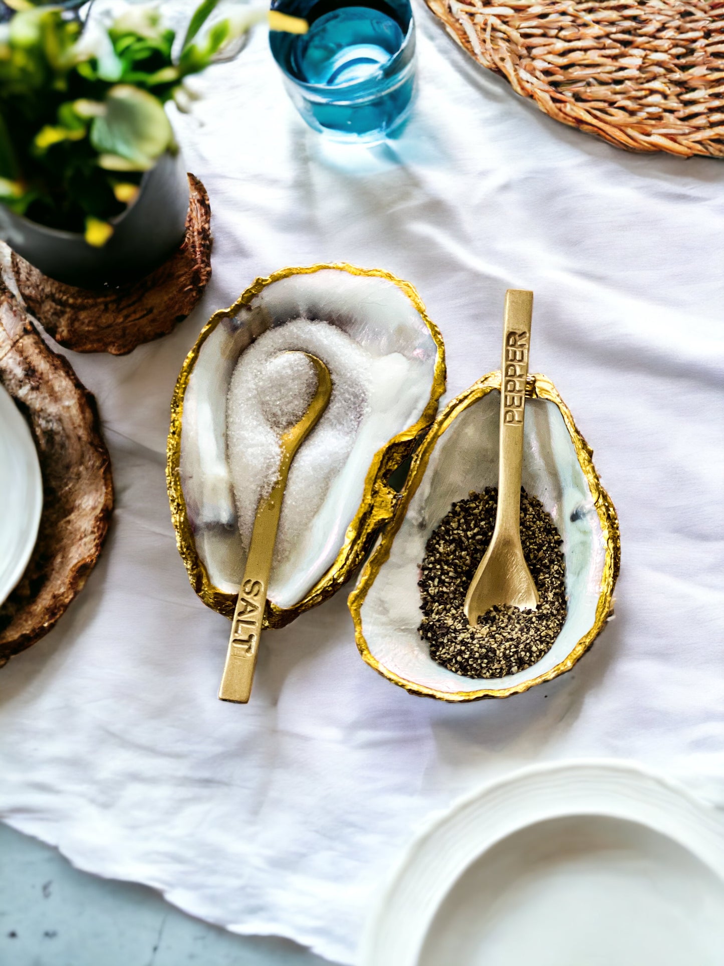 Oyster Salt & Pepper Cellar Set