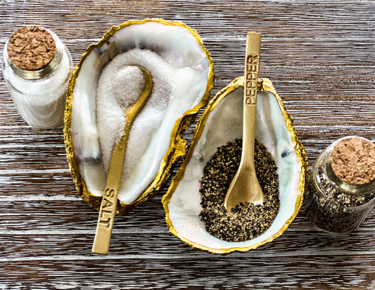 Oyster Salt & Pepper Cellar Set