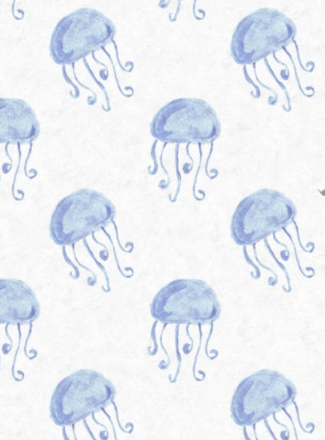 Light Blue Jellyfish Print