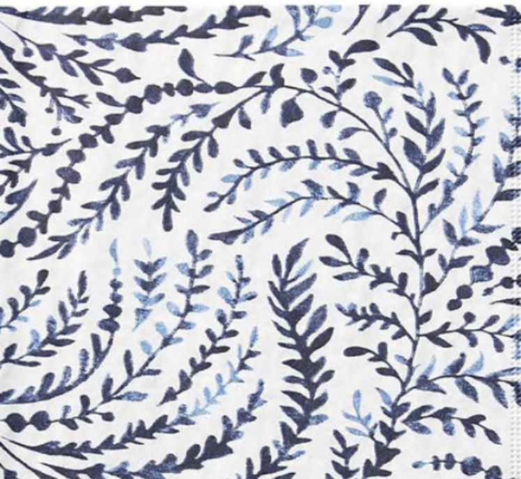 Navy Blue/ Serena & Lily Inspired Print