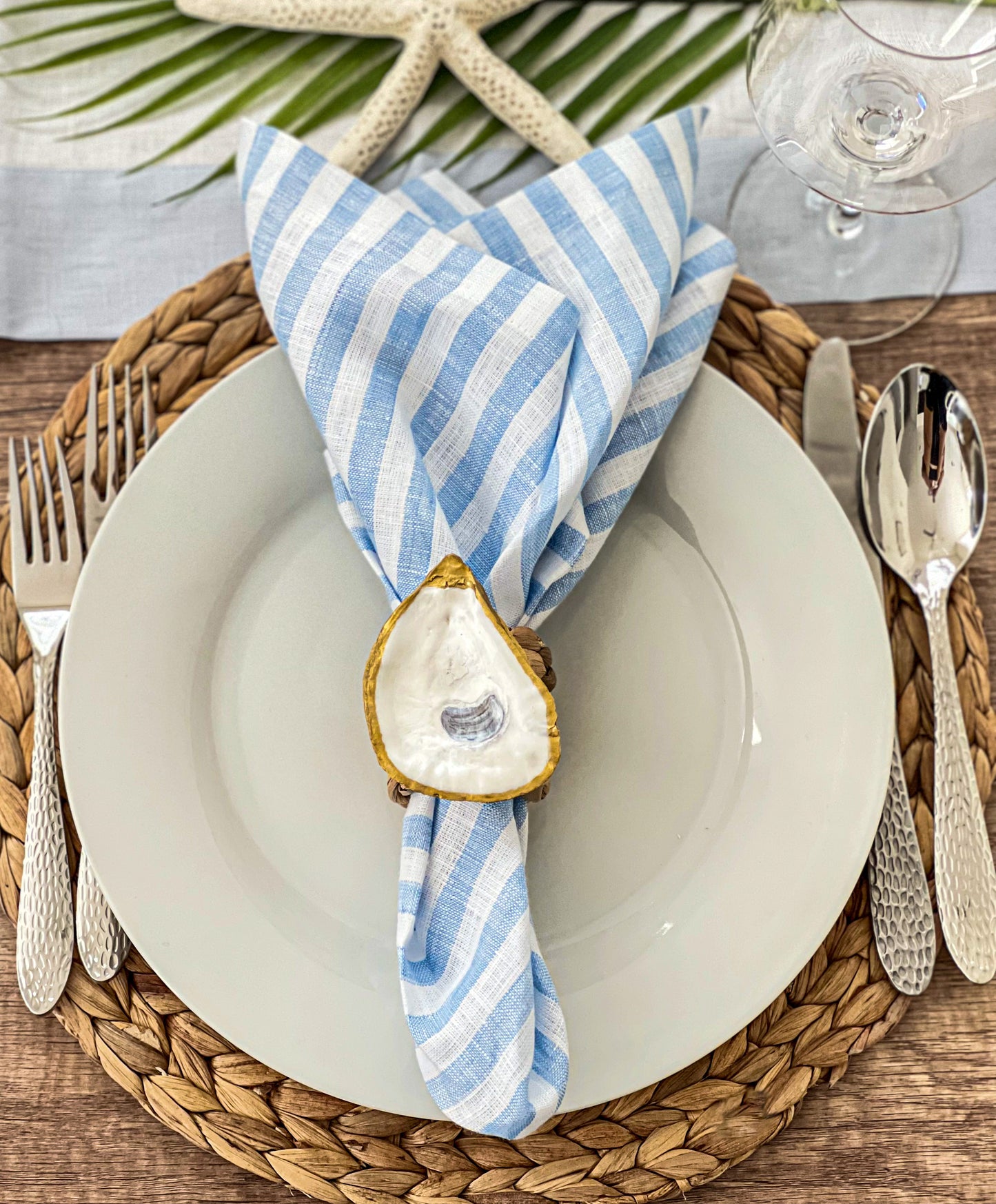 Hyacinth Oyster Shell Napkin Ring