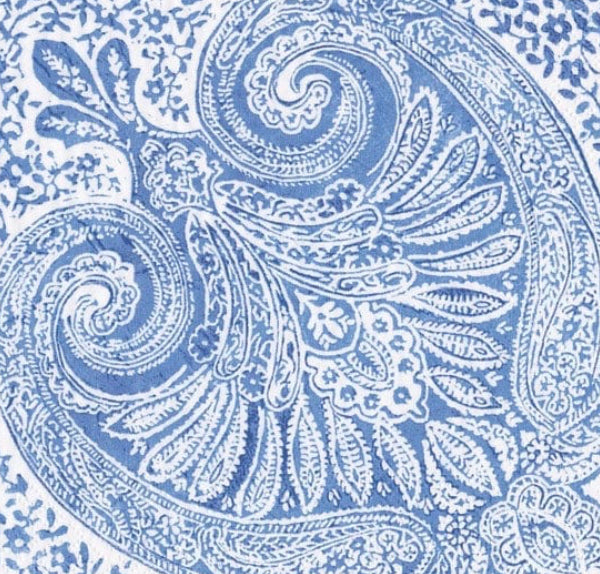 Blue Paisley Print 