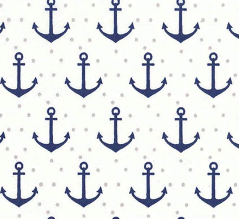 Navy Anchor Print