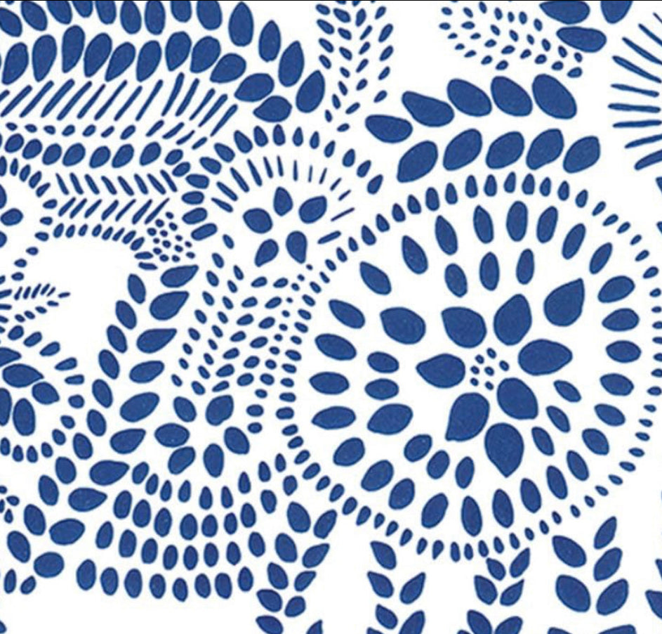 Navy Abstract Print